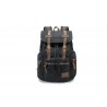 Canvas oldschool backpack with a flap