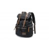 Canvas oldschool backpack with a flap