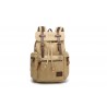 Canvas oldschool backpack with a flap