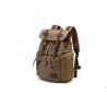 Canvas oldschool backpack with a flap