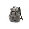 Canvas oldschool backpack with a flap