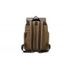 Canvas backpack with a leather flap