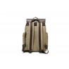 Canvas backpack with a leather flap