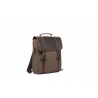 copy of Canvas backpack with a leather flap