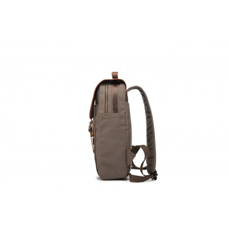 copy of Canvas backpack with a leather flap