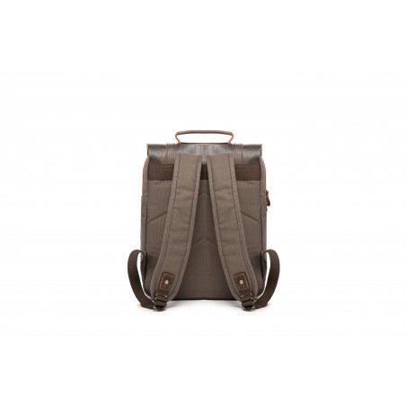 copy of Canvas backpack with a leather flap