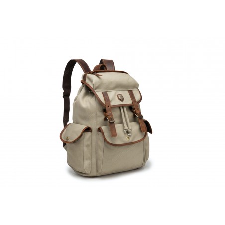 Vintage canvas and leather backpack