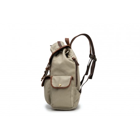 Vintage canvas and leather backpack