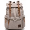 Canvas oldschool backpack with a flap