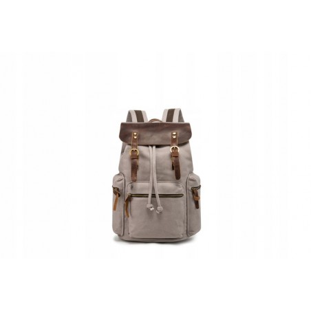 Naturleder Canvas Rucksack