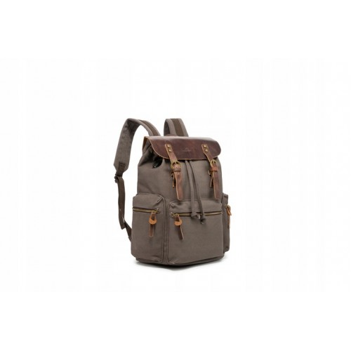 Naturleder Canvas Rucksack