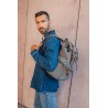 Leinwand Oldschool Rucksack mit einer Klappe