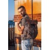 Naturleder Canvas Rucksack