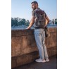 Naturleder Canvas Rucksack