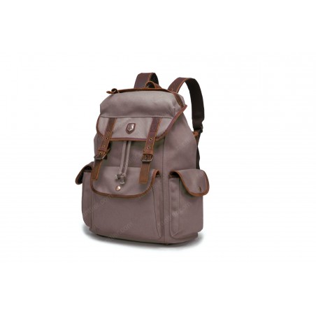 Vintage canvas and leather backpack