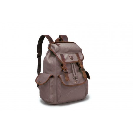 Vintage canvas and leather backpack