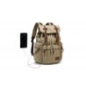 Canvas oldschool backpack with a flap