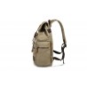 Canvas oldschool backpack with a flap