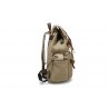 Canvas oldschool backpack with a flap