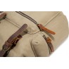 Canvas oldschool backpack with a flap